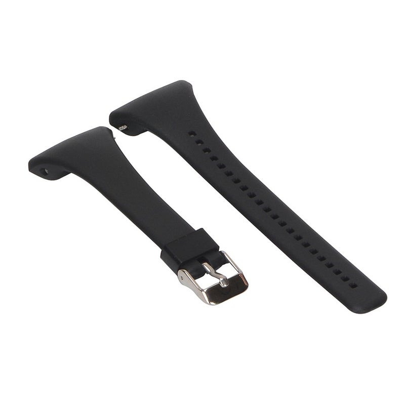 EXMRAT Compatible with Polar FT4 FT7 Watch Band, Replacement Wristbands Silicone Watch Strap for Polar FT4 / FT7 Heart Rate Monitor (Black) - Image 2